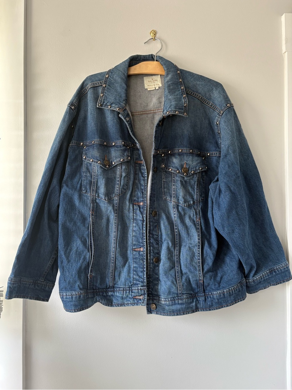 Kate Spade Blue Denim Jacket with Stud Details